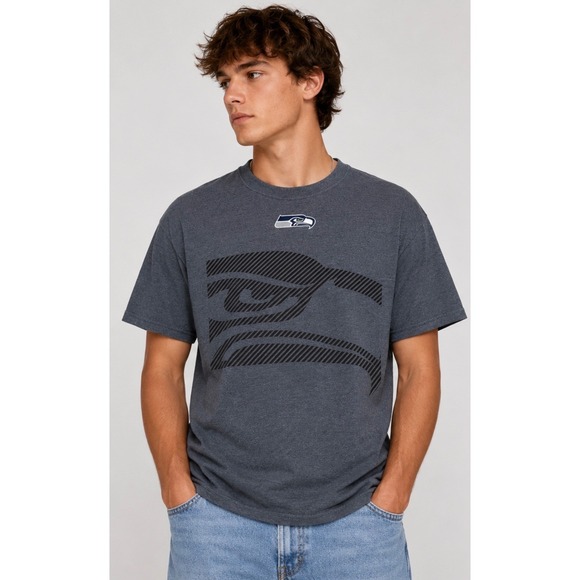 Gildan Other - Seattle Seahawks Gildan NFL Graphic T-Shirt Mens Large Blue Short Sleeve Tee